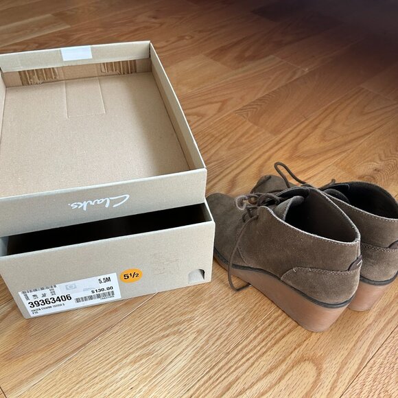 Clarks Hazen Charm 5.5 femme bottillon botte suède gris (130tx) - Picture 5 of 5